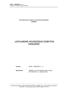 „Ustajnenie Hovädzieho Dobytka Hniezdne“