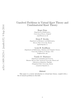 Unsolved Problems in Virtual Knot Theory and Combinatorial Knot
