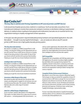 Optimize Your Hardware Investment by Enabling Barcode Printing