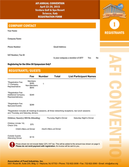 Registration Form Can Be Filled in Using Adobe Acrobat Reader and Either Submitted Electronically Or Printed and Mailed/Faxed