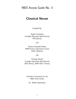 INES Access Guide No. 3 Classical Novae