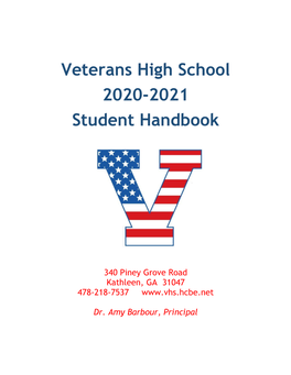 Veterans High School 2020-2021 Student Handbook