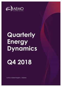 Quarterly Energy Dynamics Q4 2018