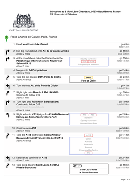 Place Charles De Gaulle, Paris, France to 8 Rue Léon Giraudeau, 95570 Bouffémont, France
