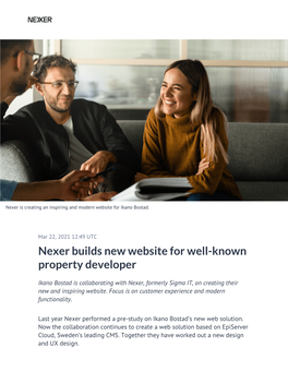 Nexer Builds New Website for Well-Known Property Developer