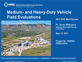 Medium- and Heavy-Duty Vehicle Field Evaluations