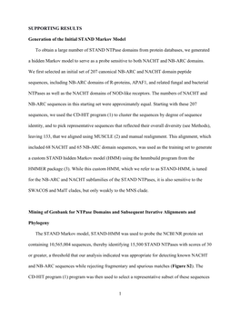 1 SUPPORTING RESULTS Generation of the Initial STAND