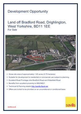 Development Opportunity Land Off Bradford Road, Drighlington, West Yorkshire, BD11