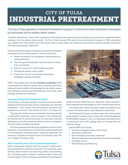 Industrial Pretreatment