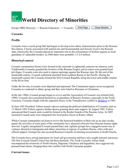 World Directory of Minorities