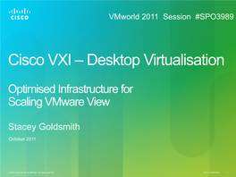 Cisco VXI – Desktop Virtualisation