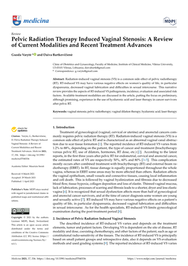 Pelvic Radiation Therapy Induced Vaginal Stenosis: a Review of Current Modalities and Recent Treatment Advances