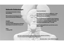 Übersicht Über 100 Archäologische Denkmäler in Hessen