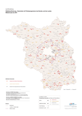 Städtebauförderung - Gemeinden Mit Förderprogrammen Des Bundes Und Des Landes Mitteleinsatz Bis 2019