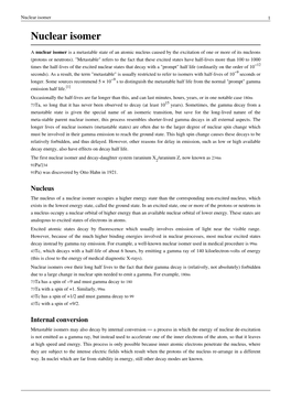 Nuclear Isomer 1 Nuclear Isomer