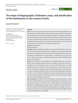 The Shape of Biogeography: Endemism, Maps, and Classification of Fish Distributions in the Western Pacific