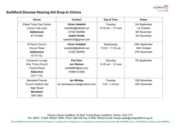 Guildford Diocese Hearing Aid Drop-In Clinics