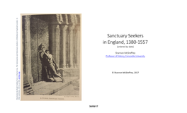 Sanctuary Seekers in England, 1380-1557 (Ordered by Date)
