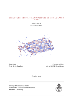 Structure, Stability and Defects of Single Layer H-BN