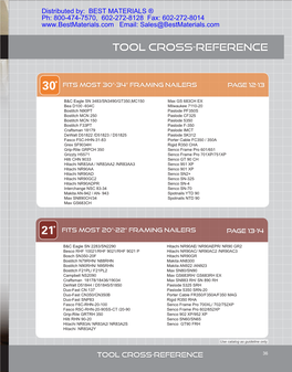 Pneumatic Fastener Drive Tools Cross Reference, Best Materials®