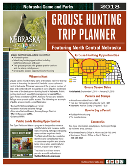 Grouse Hunt Trip Planner