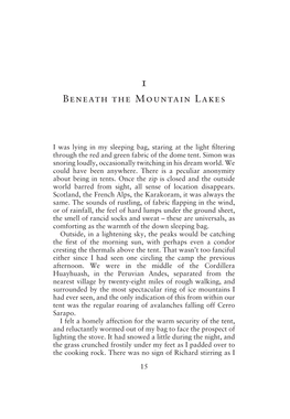 Beneath the Mountain Lakes