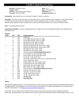 Kornhaber-Es376m Syllabus-Summer 2019 Updated