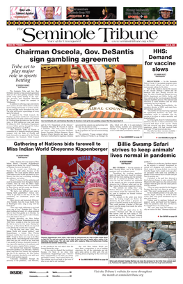 Chairman Osceola, Gov. Desantis Sign Gambling Agreement