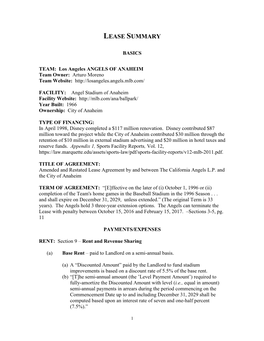 Los Angeles Angels of Anaheim, Amended and Restated Lease Agreement, May 15, 1996