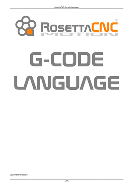Rosettacnc Gcode Language