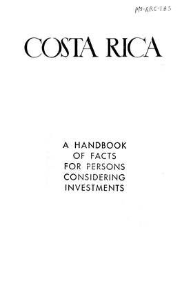 A Handbook of Facts for Persons Considering Investments