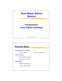 Transportation Facts, Figures and Policy