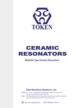 ZTB Khz Ceramic Resonators