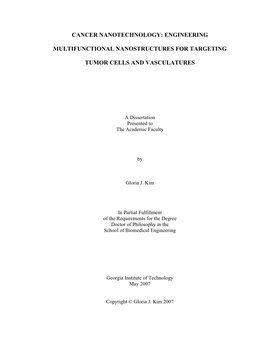 Engineering Multifunctional Nanostructures