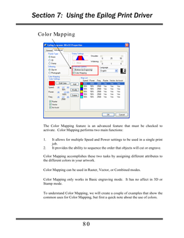 Section 7: Using the Epilog Print Driver