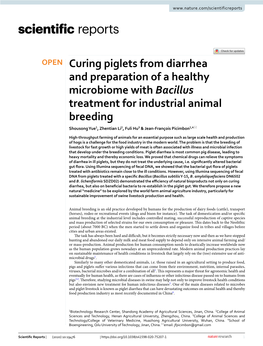 Curing Piglets from Diarrhea and Preparation of a Healthy