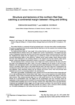 Structure and Tectonics of the Northern Red Sea: Catching a Continental Margin Between Rifting and Drifting