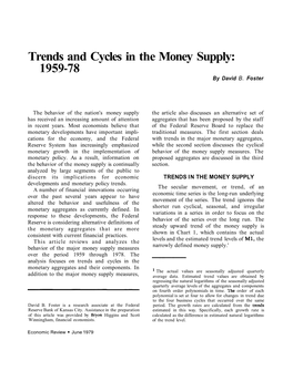 Trends and Cycles in the Money Supply: 1959-78 by David B