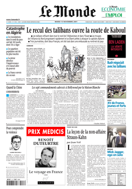 LE MONDE/PAGES<UNE>