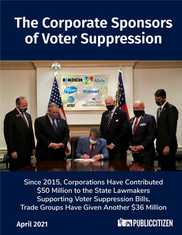 The Corporate Sponsors of Voter Suppression