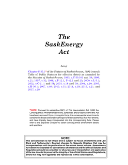 The Saskenergy Act