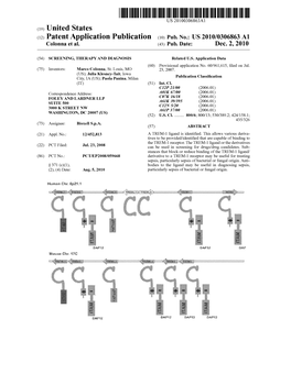 (12) Patent Application Publication (10) Pub. No.: US 2010/0306863 A1 Colonna Et Al