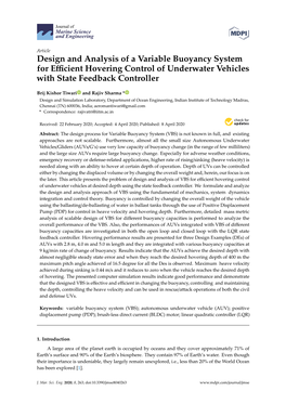 Design and Analysis of a Variable Buoyancy System for Efficient