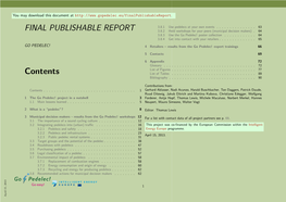 FINAL PUBLISHABLE REPORT Contents
