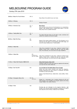 Melbourne Program Guide