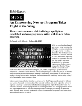 An Empowering New Art Program Takes Flight at the Wing