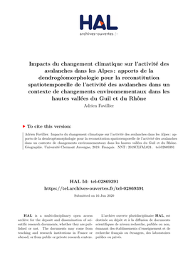 Impacts Du Changement Climatique Sur L'activité