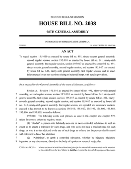 House Bill No. 2038