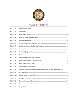 Table of Contents