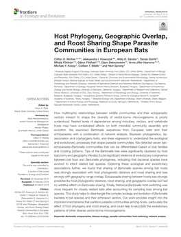 Host Phylogeny, Geographic Overlap, and Roost Sharing Shape Parasite Communities in European Bats